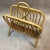 Goldenrod Rattan Magazine Rack, 1960s For Sale - Image 8 of 9