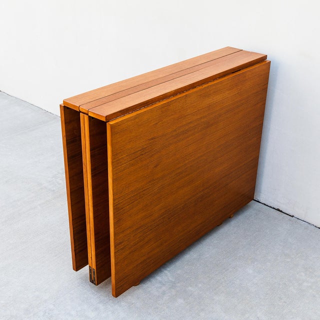 Signed Bruno Mathsson "Maria" Folding Flap Teak Expandable Dining Table, 1960s For Sale - Image 10 of 18