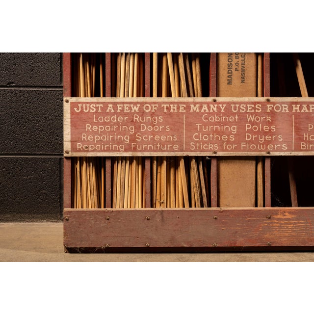 Wood Vintage "Master Dowels" Point-of-Sale Store Display For Sale - Image 7 of 8