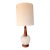 1960s Mid-Century ModernFortune Lamp Co. Ceramic Popcorn Texture Table Lamp With Original Shade For Sale