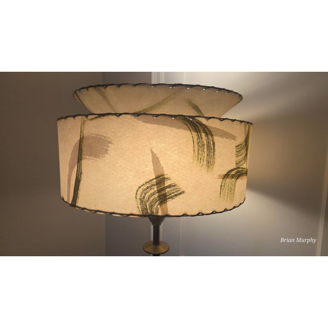 Black 1950s Rembrandt Lamp Masterpiece With Glass Diffuser and Shade For Sale - Image 8 of 10