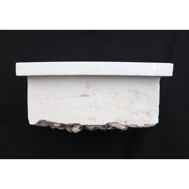 Traditional Vintage Recessed Square White Ceramic Tissue Holder For Sale - Image 3 of 6