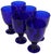 Blue Set of Six Iittala Verna Cobalt Wine Glasses by Kertu Nurminen Made in Finland C 1960's For Sale - Image 8 of 9