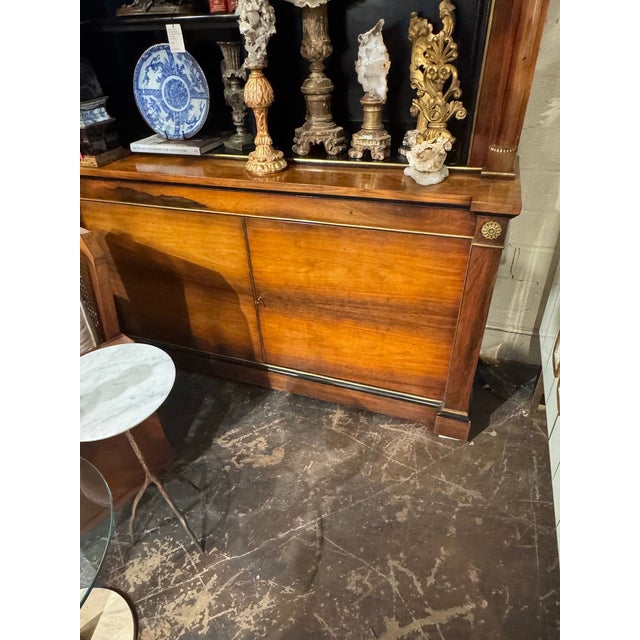 Wood Pair of French Empire Walnut Display Cabinets For Sale - Image 7 of 11