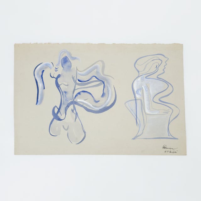Two Abstracted and Lonely Figures* Robert Lohman, c. 1962 Robert Lohman’s Two Abstracted and Lonely Figures, dated 1962,...