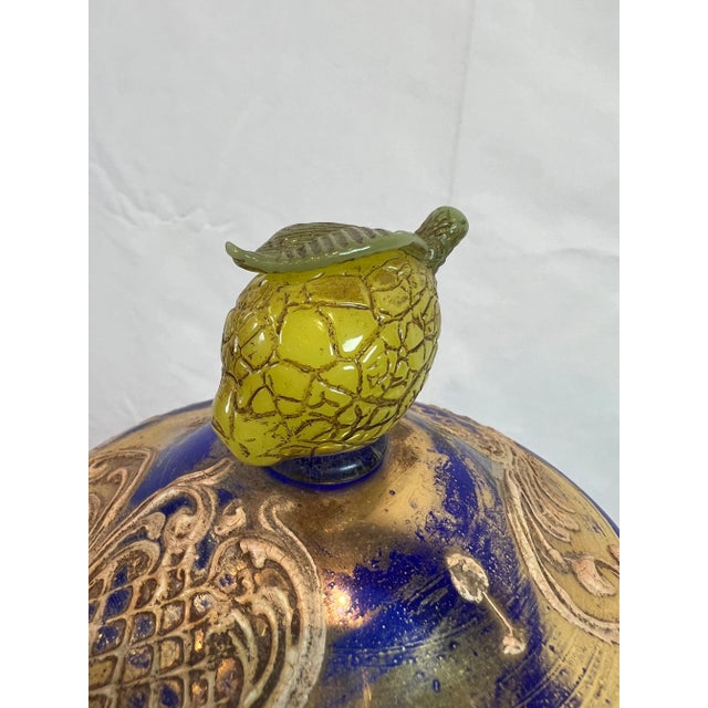 1990s 1990s Italian Colbalt Pharmacy Glass Vase For Sale - Image 5 of 13