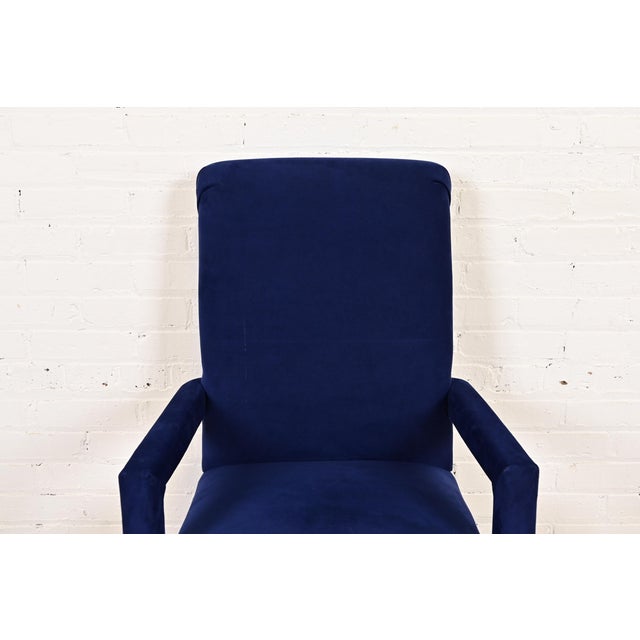 Paul Evans for Directional Modern Parsons Upholstered Dining Chairs, Set of Eight For Sale In South Bend - Image 6 of 10