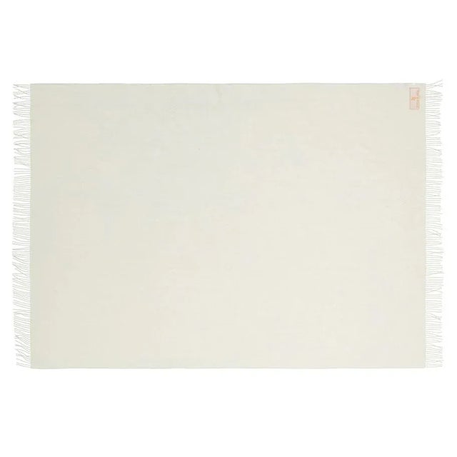 Solid Baby Alpaca Wrap / Throw - White For Sale - Image 4 of 4