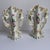 White Hudson Valley Hand-Painted Flower Vases - A Pair - Gold/Floral For Sale - Image 8 of 8