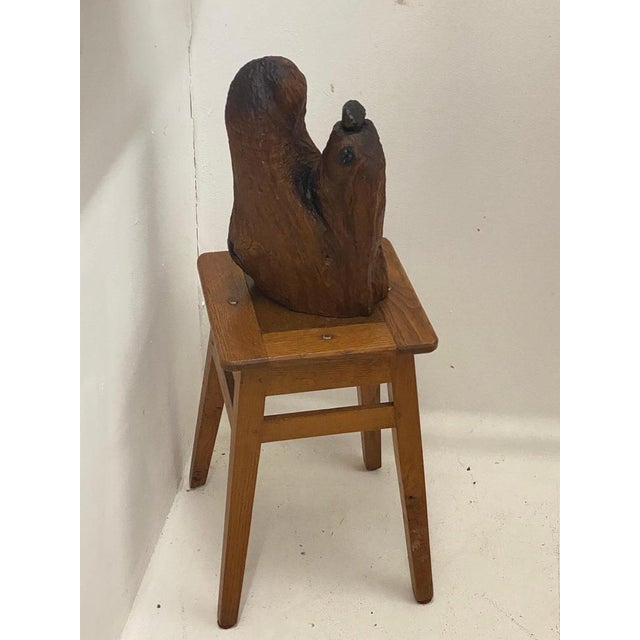 Brutalist Sculpture in Wood, France, 1950s For Sale - Image 4 of 17