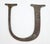 Traditional Vintage 7.5 In. Cast Brass Sign Letter U For Sale - Image 3 of 3