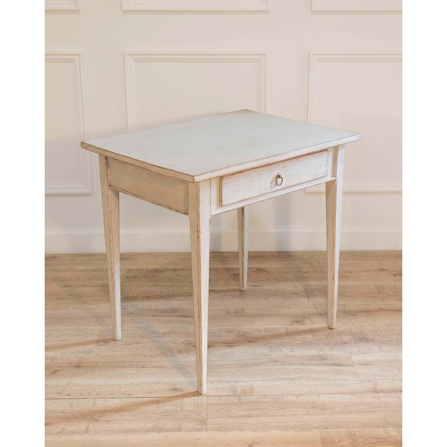 Off-white 19th Century Swedish Desk, Painted Wood, Antique Design, Circa 1890 For Sale - Image 8 of 8
