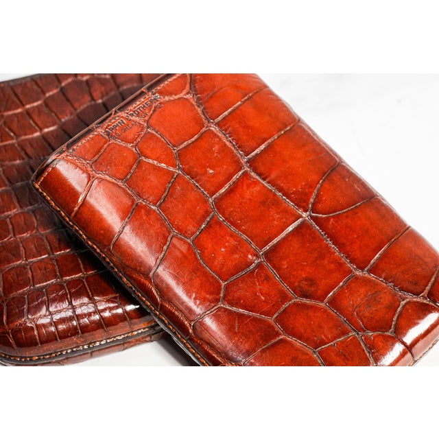 Late 19th Century Exceptional Large English Antique Victorian Leather Cigar Case For Sale - Image 5 of 10
