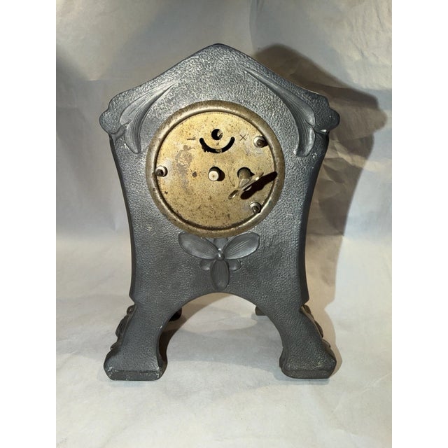 Antique German Art Nouveau Desk Clock For Sale In Los Angeles - Image 6 of 11