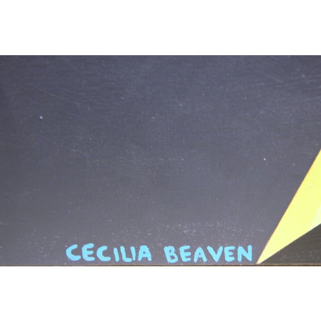 Cecilia Beaven "Cielo de Noche" Large Abstract Contemporary Night Sky Geometric Painting 2019 For Sale In Houston - Image 6 of 7