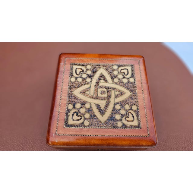 Asian wooden box, vintage 1970s-1980s