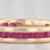 Modern 1.50ctw Ruby Eternity Band 18k Yellow Gold Size 6 Wedding Stackable Ring Spark For Sale - Image 3 of 7