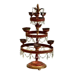 Italian Three-Tiered Tole Girandole, Late 18th-Early 19th Century