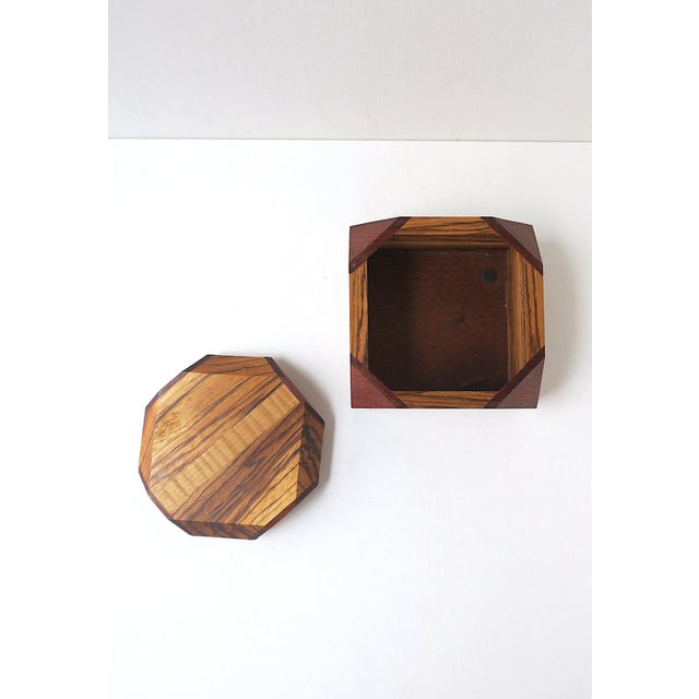 Late 20th Century Studio Wood Jewelry Box For Sale - Image 5 of 11