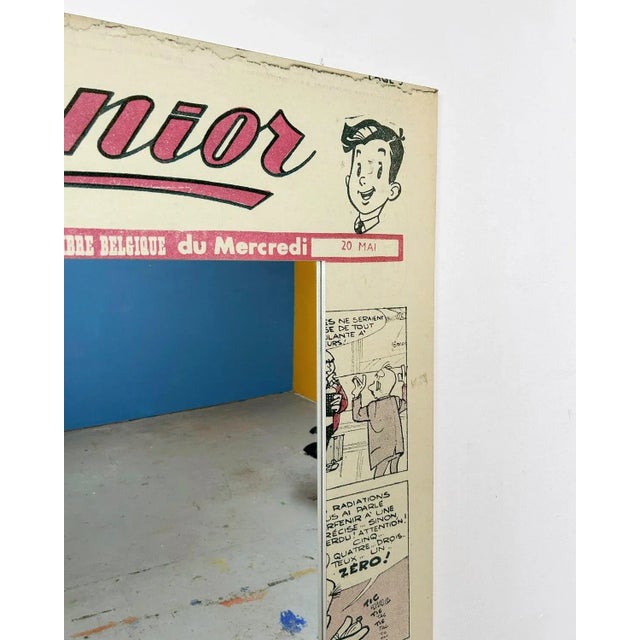 Large Pop Art Style Illustrated Wall Mirror, 1960s-1970s For Sale - Image 4 of 6