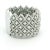 Roberto Coin 18k White Gold 1.40 Carat Diamond Wide Lattice Band Ring For Sale - Image 11 of 12