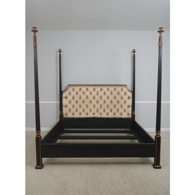 Traditional Nancy Corzine King Size Paint Decorated Poster Bed For Sale - Image 3 of 16
