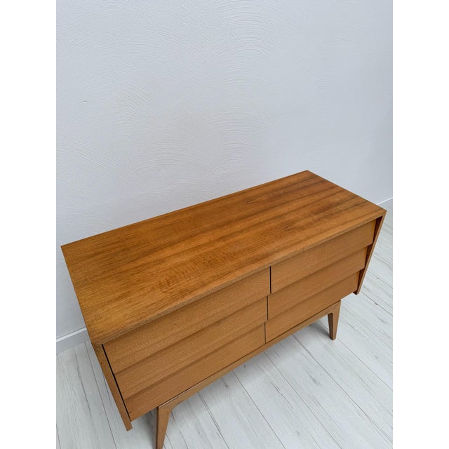 Vintage German Walnut Chest of Drawers, 1950s For Sale - Image 6 of 10