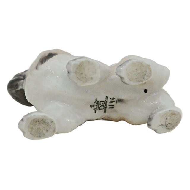 White Vintage Dahl Jensen Copenhagen Porcelain Pekingese Figurine For Sale - Image 8 of 8