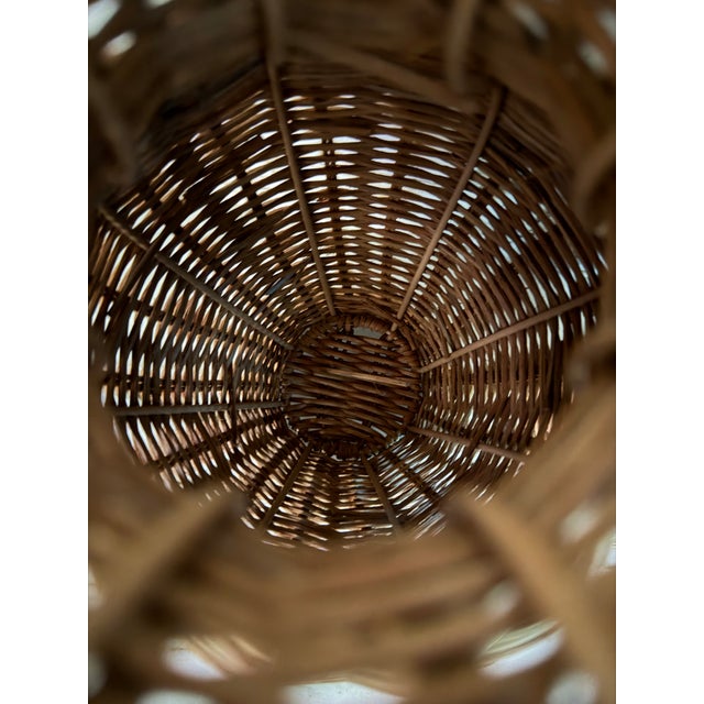 Handmade Rattan Urns Pair For Sale - Image 4 of 6