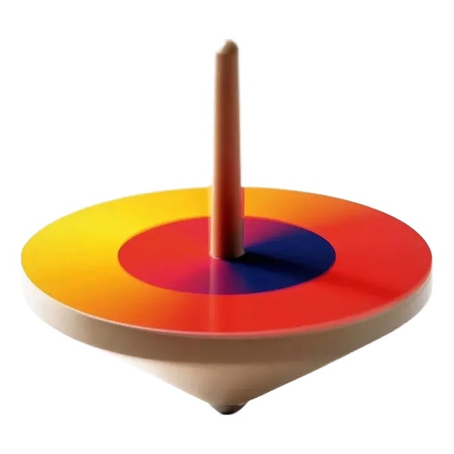 Naef X Bauhaus Archive Spinning Top Optical Mixer of Colors Wooden Toy Designer Ludwig Hirschfeld-Mack For Sale