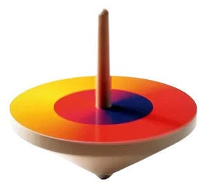 Naef X Bauhaus Archive Spinning Top Optical Mixer of Colors Wooden Toy Designer Ludwig Hirschfeld-Mack