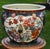 Vintage Satsuma Style Ceramic Fish Bowl Planter Birds Floral Gold Gilt Large For Sale - Image 11 of 18