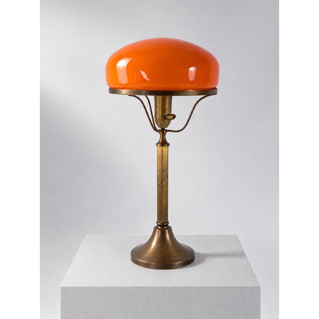 Metal 20th Century Art Nouveau Swedish Brass Lamp, 1910 For Sale - Image 7 of 7