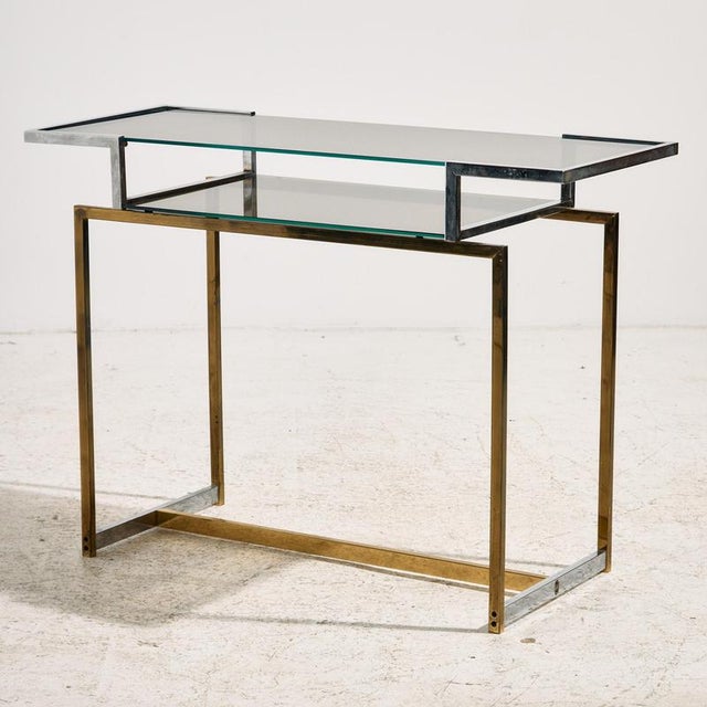 A Hungarian console table designed by applied artist László Koppány for the IDEA Applied Arts Company in the 1980s. The...