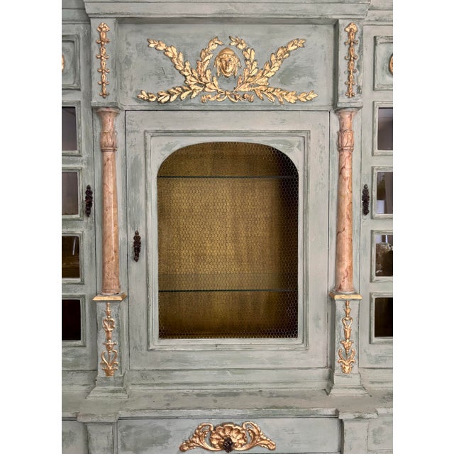 1930s 1930s Early Mid Century French Painted Empire Revival Style China Cabinet For Sale - Image 5 of 8
