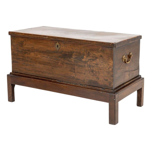 Georgian Style Oak Chest on Stand For Sale