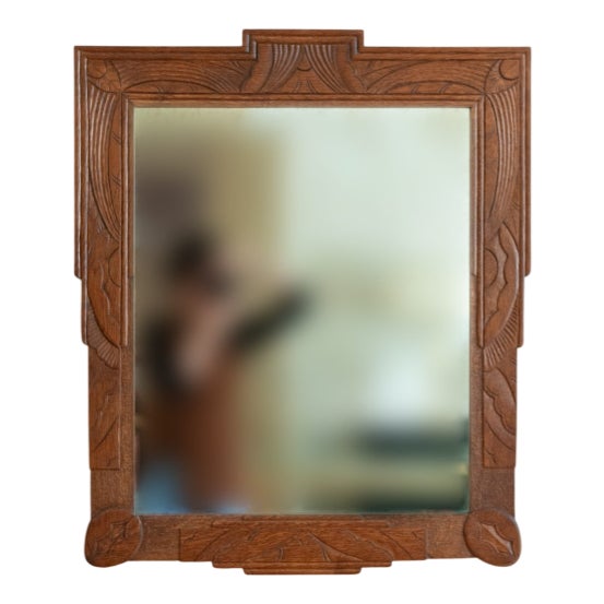 Mirror with Wooden Frame, Early 1900s For Sale