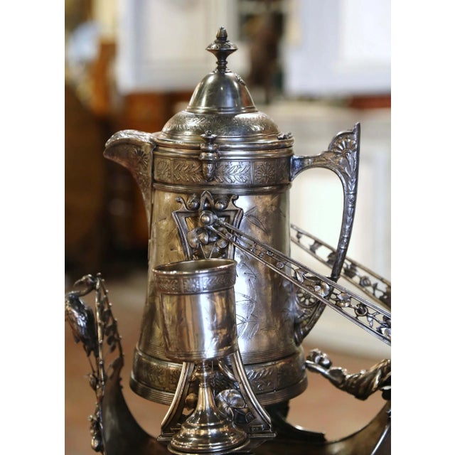 Early 20th Century Early 20th Century American Reed & Barton Silverplate Samovar Set For Sale - Image 5 of 10