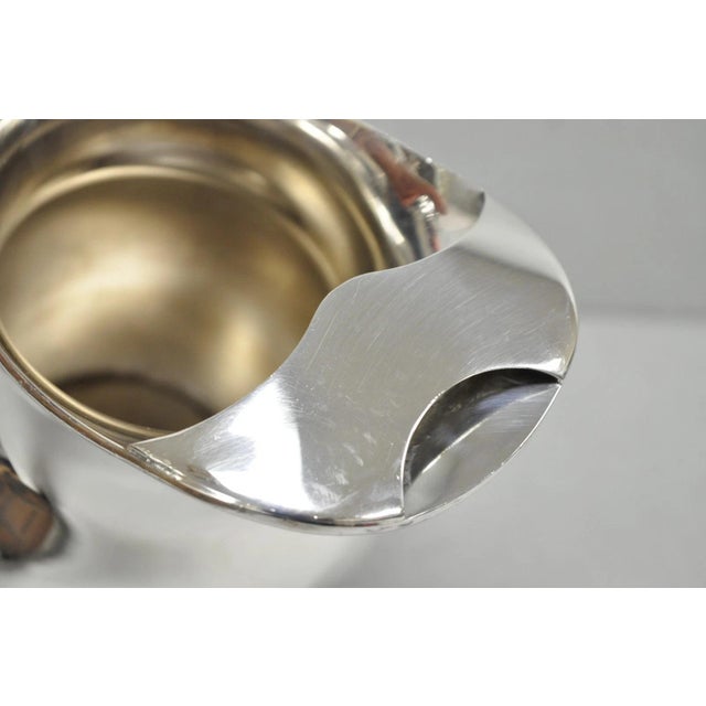 Metal Vintage Poole Victorian Silver Plated Bulbous Footed Water Pitcher W/ Ice Lip For Sale - Image 7 of 14