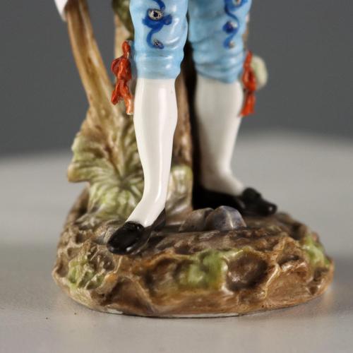 German Figurines from Volksted Porcelain, Set of 2 For Sale - Image 11 of 16