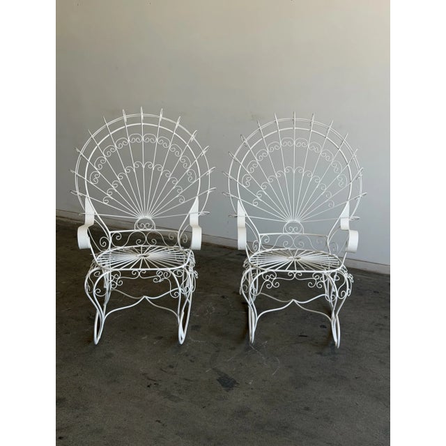 1970s Salterini Style Iron Peacock Rocking Chair For Sale - Image 12 of 18