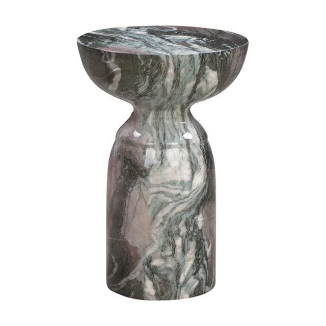 Solid construction and stunning design are exemplified with the Rue side table. Crafted from concrete with marble finish,...