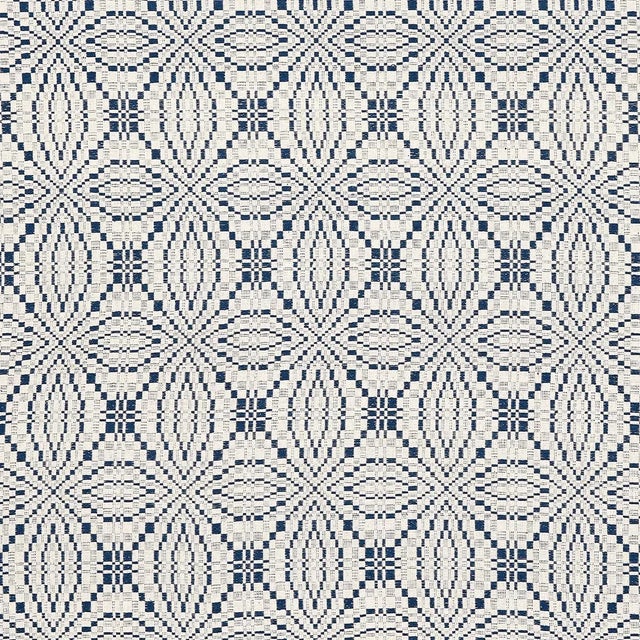 Not Yet Made - Made To Order Sample - Schumacher Francestown Coverlet Fabric in Navy For Sale - Image 5 of 5