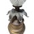1950s Vintage Pressed Glass Diamond-Point Brass Table Lamp, Leviton Socket For Sale - Image 5 of 16
