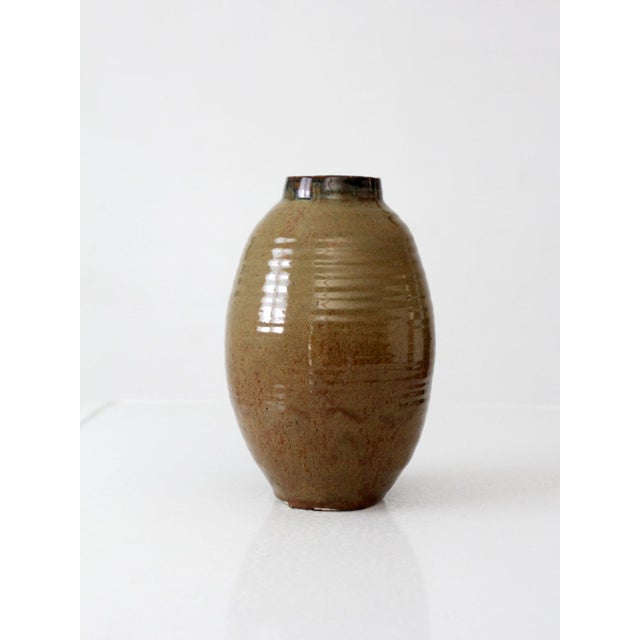 Vintage Handmade Studio Pottery Vase For Sale - Image 4 of 10