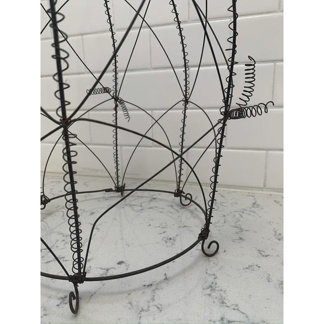 Early 20th Century Antique French Wire Cloche For Sale - Image 5 of 12