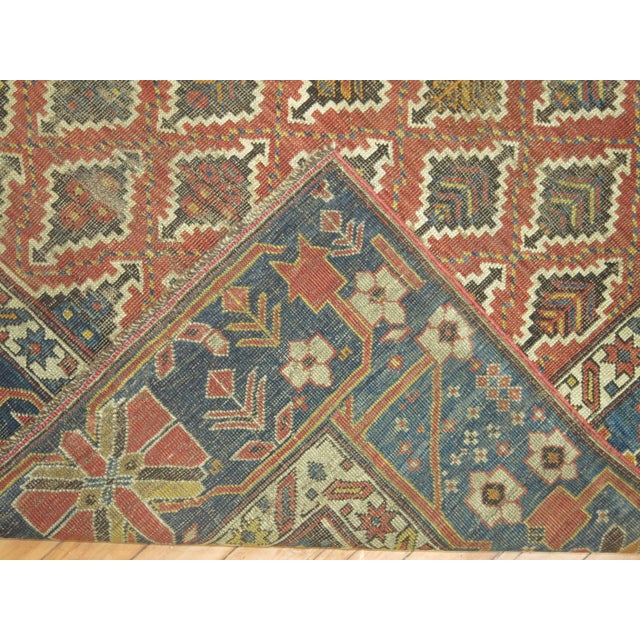 19th Century Rustic Caucasian Tribal Throw Rug - 3'9" x 4'11" For Sale - Image 11 of 18