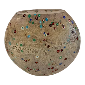 1980s Luigi Mellara Murano Glass Vase