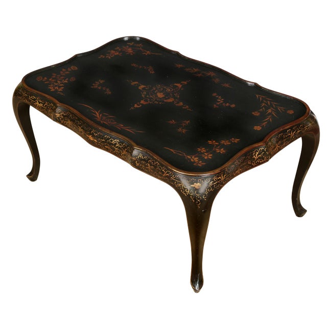 A Black Lacquer and Gold Cocktail Table Chairish