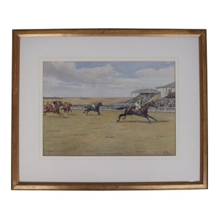 The Champion Stakes 1920 Watercolour by Isaac J. Cullin (1881-1947) For Sale